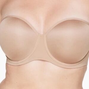 Thirdlove 24/7 classic strapless beige nude bra - 38D